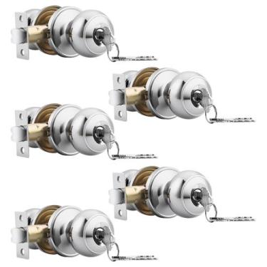 Imagem de Fechaduras de porta Probrico Keyed Alike, maçanetas de entrada frontal