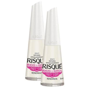 Imagem de Kit 2 Esmalte Risqué Rendas do Brasil Rendinha 8ml