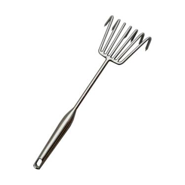 Imagem de Generic Ancinho de mão, ancinho de jardim compacto e portátil, cultivador de solo de 7 dentes, ferramenta de jardinagem, para plantar, cavar, soltar o solo e, L