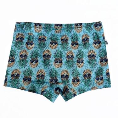 Imagem de Sunga Boxer Infantil Proteção UV Abacaxis Verde Accua UV.Line-Masculino