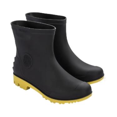Imagem de Bota De Pvc Preta E Amarela, Cano 3/4, Com Forro, Grendene (Preto/Amarelo, BR, Adulto, Numérico, 41)
