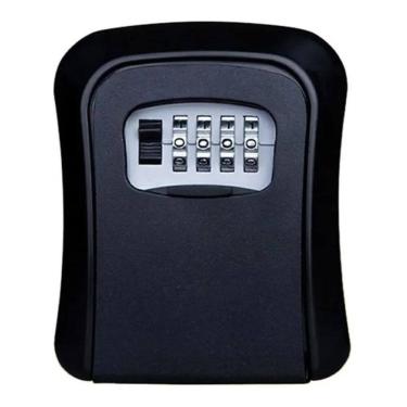 Imagem de 2X Cofre Parede Guarda Chaves Senha Airbnb Dinheiro Cor Pret