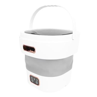 Imagem de Luqeeg Máquina de Lavar Portátil, Mini Lavadora Dobrável de 12 L, Drenagem Automática a Seco Lavadora de Roupas Dobrável de Bancada Máquina de Lavar Portátil para Dormitórios Hotéis (B)