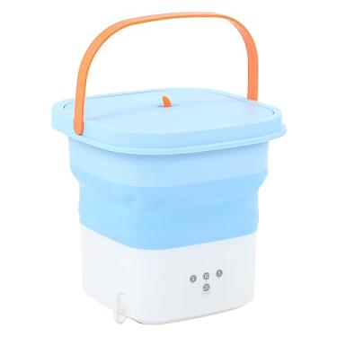 Imagem de Acouto Máquina de Lavar Dobrável Portátil Com Desidratador Integrado, Arruela de Baixa Capacidade de Baixa Capacidade para Casa e Viagens (Plugue da UE)