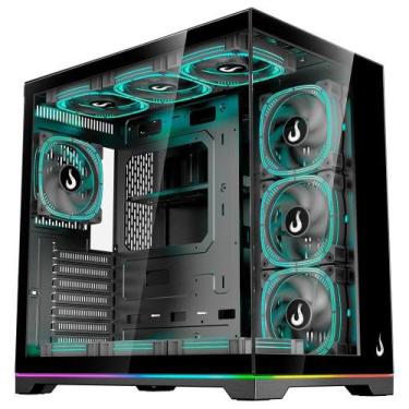 Imagem de Gabinete Gamer Rise Mode Galaxy Glass Standard V2, LED ARGB, Mid Tower
