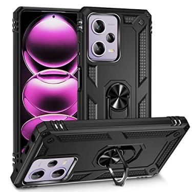 Imagem de SORAKA Capa para Xiaomi Redmi Note 12 Pro 5G com suporte para anel Capa Slim Fit de TPU macio Capa Xiaomi Poco X5 Pro 5G com placa de metal para suporte magnético de telefone para carro