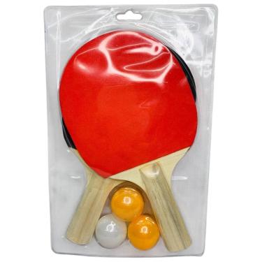 Imagem de Conjunto Para Tênis De Mesa Com 2 Raquetes E 3 Bolinhas