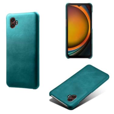 Imagem de Capa para Samsung Galaxy Xcover 7 Pro,Proteção contra quedas,Casca de volta de cor sólida simples,Design de couro de imitação de plástico-Green