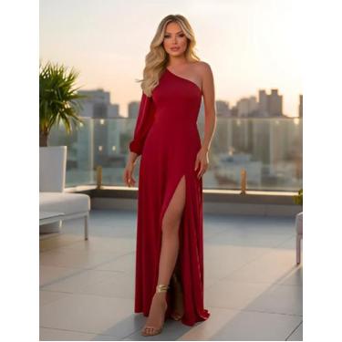 Imagem de Vestido Longo Feminino Formatura Fenda Lateral Mula Manca Convidada El