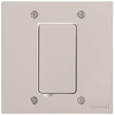 Imagem de Tampa 1 Posto 4x4 Modular Cinza - 56121152 - Tramontina Tampa 1 Posto 4x4 P- Piso Modular Cinza - 56121152 - Tramontina