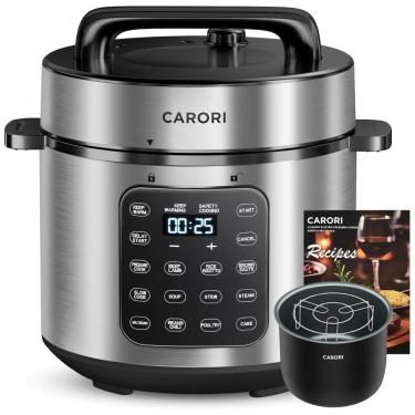 Imagem de Panela de Pressão Elétrica 9 em 1 de 6 litros, Programável com MultiFunções e Válvula de Segurança, Panela de Arroz, Panela Lenta, Carori