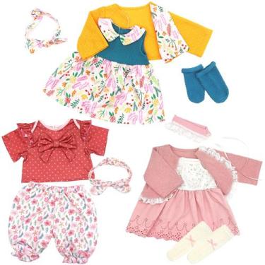 Imagem de Roupas de boneca Reborn XIVEENS para bonecas de 50-55 cm com casaco e 