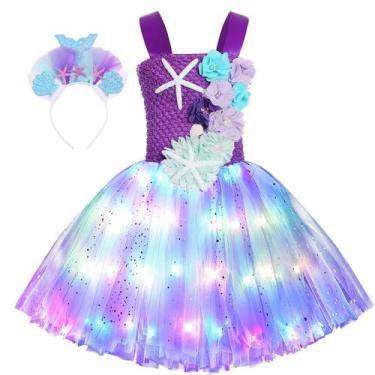 Imagem de Fantasia de sereia Koatobbor Girls com luz LED de 3 a 8 anos