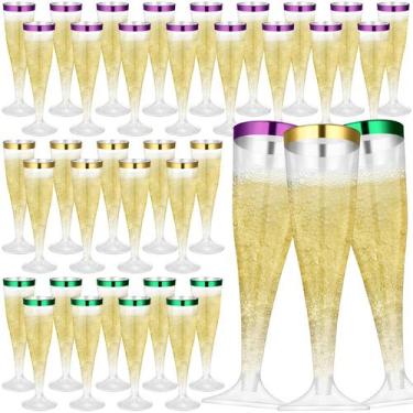 Imagem de Taças de champanhe de plástico Jingmore, 36 unidades, 130 ml, descartá