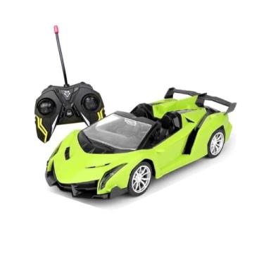 Imagem de Carrinho de Controle Remoto Esportivo Faróis LED Design Realista Alta Velocidade Controle Preciso E-Shop Center (Verde)