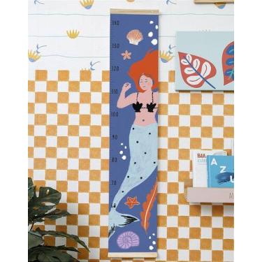 Imagem de Régua de Crescimento Infantil - Perto do Mar - Sereia Mari - no-brand