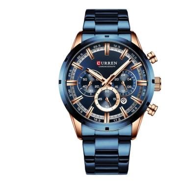 Imagem de Relógio Curren Masculino 8355 Azul Aço