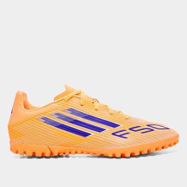 Imagem de Chuteira Society Adidas F50 Club Unissex, Laranja, 43