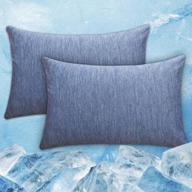 Imagem de Fronhas refrescantes CHOSHOME Q-Max  0,45, pacote com 2 unidades, Blue