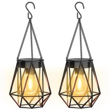 Imagem de Lanternas solares suspensas KOOPER Waterproof Metal, pacote com 2