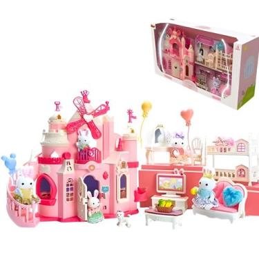 Imagem de Casinha Feliz De Castelo Estilo Sivlanian Family Com Coelhinha e Móvei