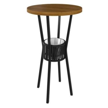 Imagem de Mesa Bistrô Área Gourmet Cooler 0,70m Bar Paonanda - Paonanda Decor