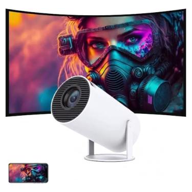 Imagem de Mini Projetor PRO Cinema Wifi Full HD 1080p (Suporta 4k) Com Android 11 Portátil Fixo Cor Branco 110/220V - Com APP´s e Controe Remoto Incluso.