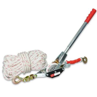 Imagem de YATOINTO Extrator de corda com capacidade de 3/2 toneladas com 2,5 m de diâmetro, 2 ganchos, guincho, ferramenta de extração de catraca resistente para barcos em movimento