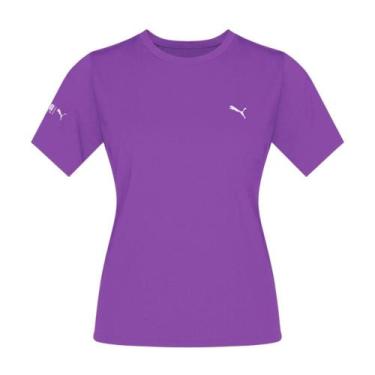Imagem de Camiseta Térmica Puma UV50+ Manga Curta Feminina - Roxo M, Roxo, M