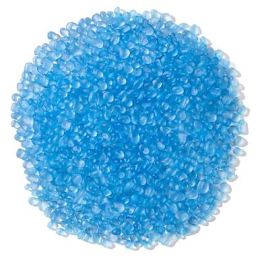 Imagem de Keedolla Pedras de vidro marinho pedras preciosas de vidro fosco para pedras de aquário, cascalho de tanque de peixes, enchimentos de vasos, artesanato DIY - azul celeste (230 g/8 oz)