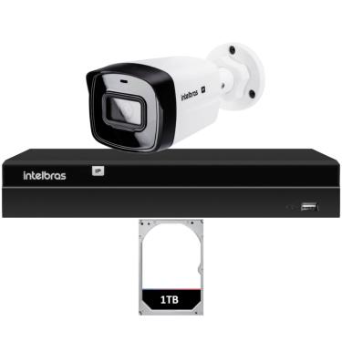 Imagem de Kit 1 Câmera IP Vipc 1230B Intelbras NVD 1404P HD 1TB