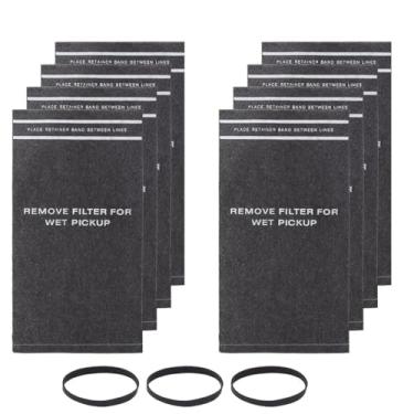 Imagem de Compre sacos de filtro a vácuo para Craftsman Aspiradores úmidos/secos de 2 a 2,5 galões e aspirador de pó Powerhead - Peça # 38737 9-38737 CMXZVBE38737 (8 sacos de filtro a vácuo e 3 faixas de