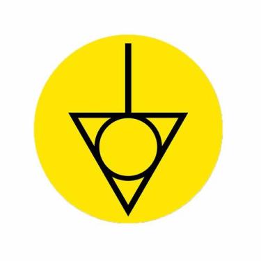 Imagem de Adesivo de aviso: Adesivo de aterramento elétrico, PVC, vinil de 10 cm