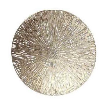 Imagem de Kit Jogo Americano Sousplat Mesa Posta Jantar Design Brilhante com 2 4 ou 6 Peças – Elegância e Praticidade(M7 Dourado,Kit 6)