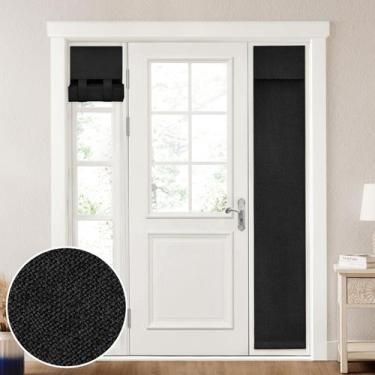 Imagem de Cortinas HOMEIDEAS Linen Blackout 100% para portas com luz lateral