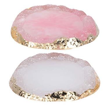 Imagem de Paleta de unhas Resina Manicure Paleta de desenho de cores Nail Skill Practice Display Board Tool Golden Design Multifuncional para uso doméstico Salão de beleza 2 peças