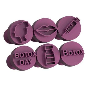 Imagem de Kit Carimbo Marcador Brigadeiros BOTOX SKINCARE Molde Festa Confeitari