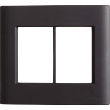 Imagem de Placa 6 Postos 4x4 Tramontina Giz Preta Soft Touch Sem Suporte Tramontina