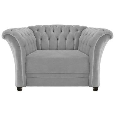 Imagem de Poltrona Decorativa Chesterfield Cinza