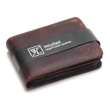 Imagem de Carteira Masculina Couro Porta Cartão Cnh Documentos Moedas Zíper Fino