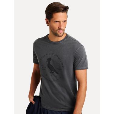 Imagem de Camiseta Reserva Masculina Carimbo Gaze Stoned Chumbo-Masculino