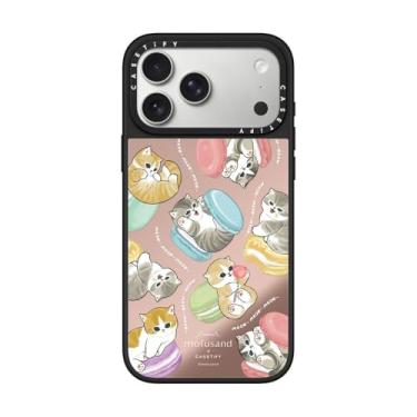 Imagem de CASETiFY Capa espelhada para iPhone 17 Pro Max [refletiva/compatível com Magsafe/1,5 m. 1X proteção contra quedas de grau militar] - Do Nothing or Macaroon - Prata em preto