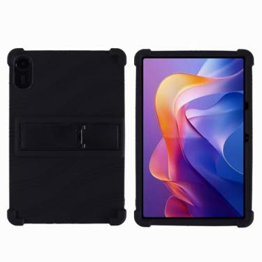 Imagem de QYiiD Capa para Xiaomi Redmi Pad 2 11 polegadas 2025, capa protetora dobrável de silicone leve para crianças e choque macio para Xiaomi Redmi Pad 2 11 polegadas, preta