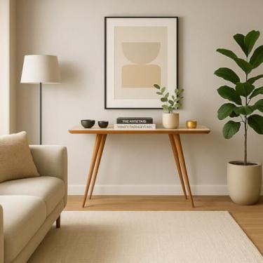 Imagem de Aparador Buffet Cantinho do Café Sala de Estar ou Decoração Pés em Madeira Maciça (Off Freijó)