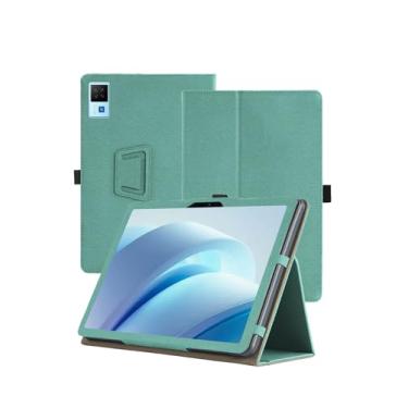 Imagem de Capa para tablet DOOGEE U13 13 polegadas Android 16, capa de couro premium WUNIAK para Doogee U13 com alça de mão, verde
