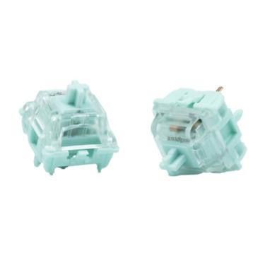 Imagem de GATERON Interruptores de teclado Jelly Series, LED RGB linear tátil silencioso 5 pinos pré-lubrificados de fábrica para teclado mecânico MX (azul)