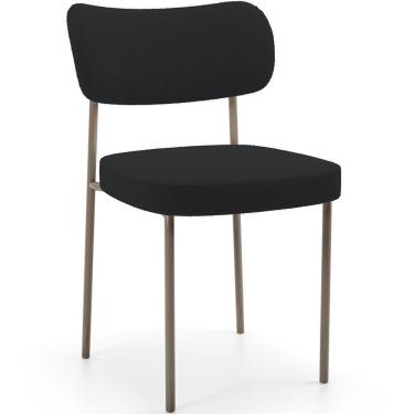 Imagem de Cadeira Decorativa Sala De Jantar Melina Base Arena L02 Bouclê Preto - Lyam Decor