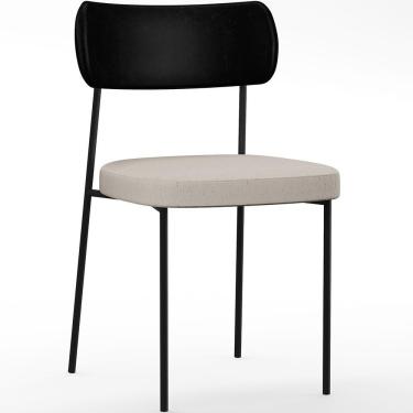 Imagem de Cadeira Para Sala De Jantar Melina L02 Preto Cru