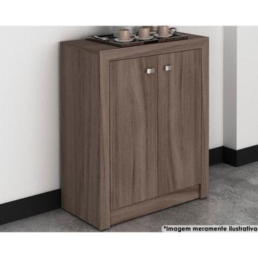 Imagem de Balcão De Escritório Me4103 C/ 2 Portas Carvalho - Tecno Mobili