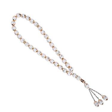 Imagem de Contas de oração muçulmanas unissex, pulseiras de contas para mulheres, aderência confortável elegante Beautifu redondo rediing palavras terço adoração suprimentos acessório para adoração muçulmana (1